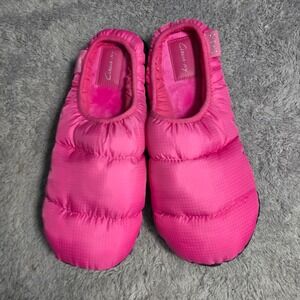 Circus NY Holly Puffer Slippers Hot Pink Quilted Ripstop Women 8 NEW
